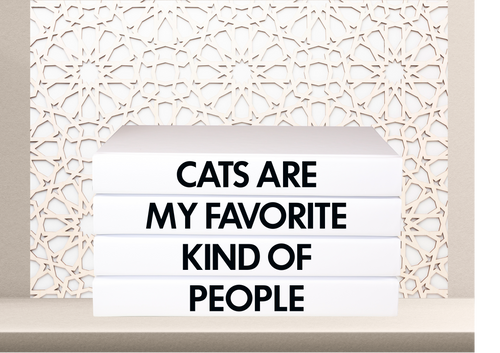 Cats are my favourite kind of people  quote home decor books , CUsTOM handmade BOOKS,  made to order , decorative books with blank pages , personalised  bespoke books unique gift decor , memory books , custom journals , stylish  Unique office decor , Handmade office decor , Colorful Handmade home decor , Customizable books , 