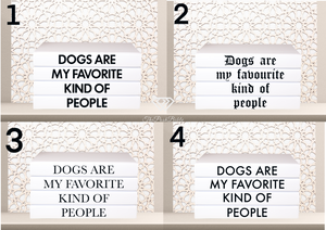 '' Dogs are my favourite kind of people " - Quote book set / Blank Page Books  - Home decor - Coffee Table Books