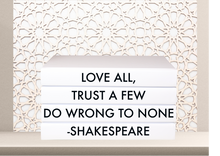 Load image into Gallery viewer, “ Love all, trust a few do wrong to none -Shakespeare &quot; - Quote book set / Blank Page Books  - Home decor - Coffee Table Books