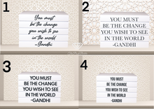 Load image into Gallery viewer, “ You must be the change you wish to see in the world - Gandhi &quot; - Quote book set / Blank Page Books  - Home decor - Coffee Table Books