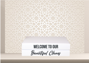 Welcome to our beautiful chaos quote home decor books , CUsTOM handmade BOOKS,  made to order , decorative books with blank pages , personalised  bespoke books unique gift decor , memory books , custom journals , stylish  Unique office decor , Handmade office decor , Colorful Handmade home decor , Customizable books , 