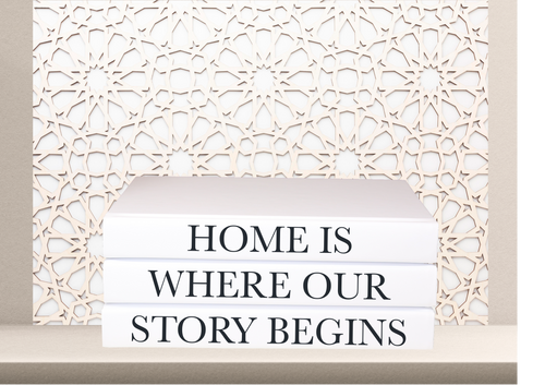 Home is where our story begins quote books, new home gift , home decor quote books , CUsTOM handmade BOOKS, made to order , decorative books with blank pages , personalised bespoke books unique gift decor , memory books , custom journals , stylish Unique office decor , Handmade office decor , Colorful Handmade home decor , Customizable books ,
