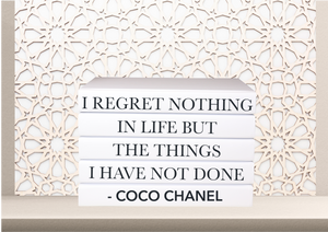 Coffee Table Book Stack, Coco Chanel Quote, Fashion Designer Books,  Decorative Designer, Coco Chanel Elegance Quote 