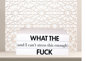 Quote Home Decor book set “ what the fuck  "Blank Page Books  - Rude Funny Coffee Table Books