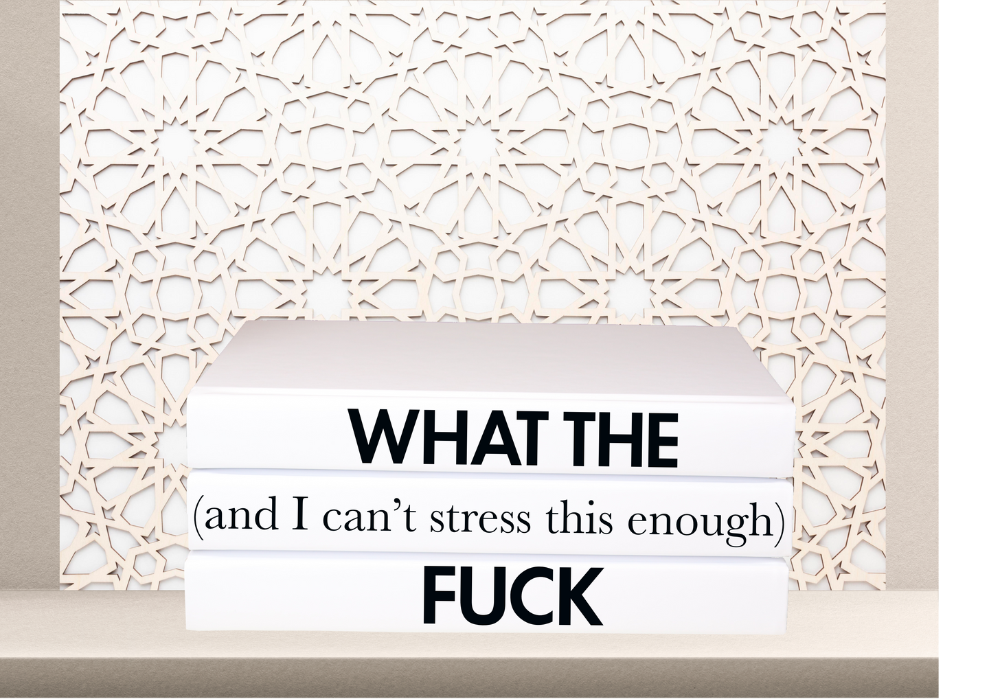 Quote Home Decor book set “ what the fuck  