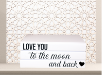 Load image into Gallery viewer, Quote Home Decor book set “ Love you to the moon and back &quot;Blank Page Books  - Rude Funny Coffee Table Books