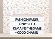 Load image into Gallery viewer, Quote Home Decor book set “ Fashion fades , only style remains the same - Coco Chanel&quot; Blank Page Books  -