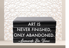 Load image into Gallery viewer, &quot; Art is never finished, only abandoned. - Leonardo Da Vinci &quot; - Quote book set / Blank Page Books  - Home decor - Coffee Table Books