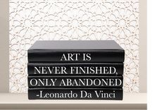 Load image into Gallery viewer, &quot; Art is never finished, only abandoned. - Leonardo Da Vinci &quot; - Quote book set / Blank Page Books  - Home decor - Coffee Table Books