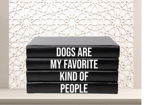 '' Dogs are my favourite kind of people " - Quote book set / Blank Page Books  - Home decor - Coffee Table Books