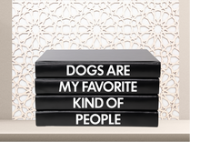 Load image into Gallery viewer, Dogs are my favourite kind of people books , CUsTOM handmade BOOKS, made to order , decorative books with blank pages , personalised bespoke books unique gift decor , memory books , custom journals , stylish Unique office decor , Handmade office decor , Colorful Handmade home decor , Customizable books