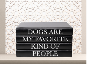 '' Dogs are my favourite kind of people " - Quote book set / Blank Page Books  - Home decor - Coffee Table Books