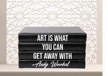 Load image into Gallery viewer, &quot; Art is what you can get away with - Andy Warhol &quot; - Quote book set / Blank Page Books  - Home decor - Coffee Table Books