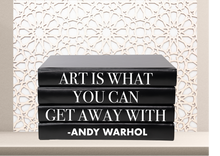 Load image into Gallery viewer, &quot; Art is what you can get away with - Andy Warhol &quot; - Quote book set / Blank Page Books  - Home decor - Coffee Table Books