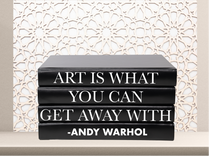 Load image into Gallery viewer, &quot; Art is what you can get away with - Andy Warhol &quot; - Quote book set / Blank Page Books  - Home decor - Coffee Table Books