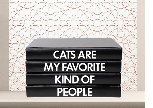 Cats are my favourite kind of people quote home decor books , CUsTOM handmade BOOKS, made to order , decorative books with blank pages , personalised bespoke books unique gift decor , memory books , custom journals , stylish Unique office decor , Handmade office decor , Colorful Handmade home decor , Customizable books ,