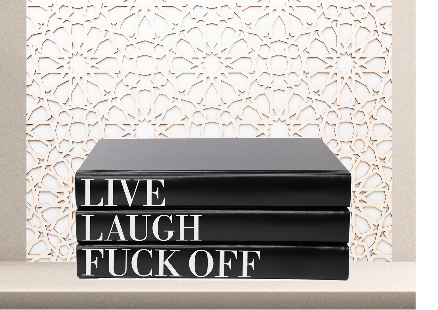 Quote Home Decor book set “Live , Laugh , Fuck off 