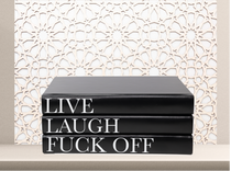Load image into Gallery viewer, Quote Home Decor book set “Live , Laugh , Fuck off &quot;Blank Page Books  - Coffee Table Books