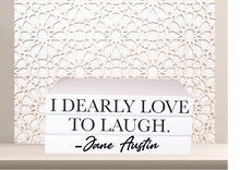 Load image into Gallery viewer, Quote Home Decor book set “  I dearly love to laugh - Jane Austin &quot; Blank Page Books  - Coffee Table Books