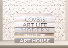 Load image into Gallery viewer, 5 Book SET , Silver &amp; grey  Decorative fashion Books  - Art life , modern , art house ...