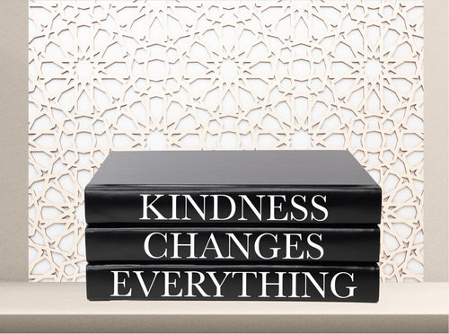 kindness changes everything book set , inspirational books, home decor books , coffee table books , custom books , home staging books , handmade books , be kind books