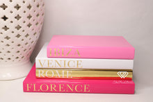 Load image into Gallery viewer, 1 Book of Your Choice , GOLD &amp; pink Decorative City Books  - New York, London, Paris, Milan, Fashion Cities, Book Decor , Fashion Books