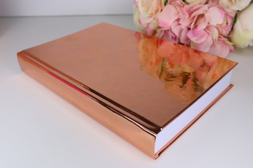 1  Blank Custom book - Home Decor Book - Personalised Book - ROSE GOLD