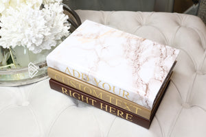 Personalised Blank Book set - Home decor - Coffee Table Books