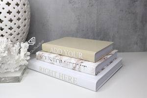 Personalised Blank Book set - Home decor - Coffee Table Books