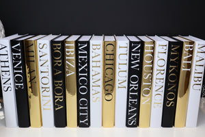 1 Book of Your Choice , GOLD Decorative City Books  - New York, London, Paris, Milan, Fashion Cities, Book Decor , Fashion Books