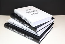 Load image into Gallery viewer, Custom Family Name Book set Personalised Books for Home Decor BLANK PAGES | Our Blessed Family |
