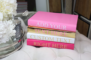 Personalised Blank Book set - Home decor - Coffee Table Books
