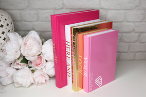Personalised Blank Book set of 4 PYRAMID STYLE - Home decor - Coffee Table Books