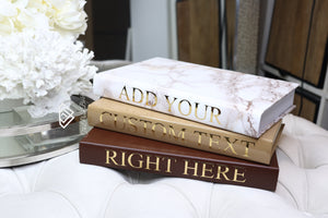 Personalised Blank Book set - Home decor - Coffee Table Books