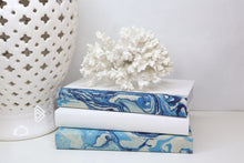 Load image into Gallery viewer, Blue Marble Blank Book set of 3 - Home decor - Coffee Table Books