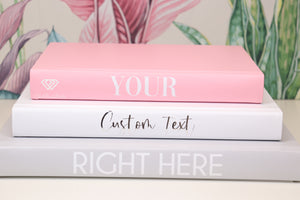 Personalised Blank Book set of 3 PYRAMID STYLE - Home decor - Coffee Table Books