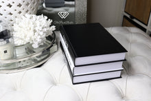 Load image into Gallery viewer, Personalised Blank Book set - BLACK &amp; White - Home decor - Coffee Table Books