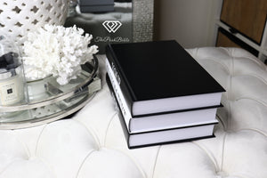 Personalised Blank Book set - BLACK & White - Home decor - Coffee Table Books