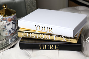 Personalised Blank Book set - Home decor - Coffee Table Books